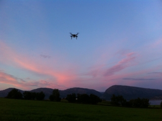 Drone i bruk ved Skjærseth